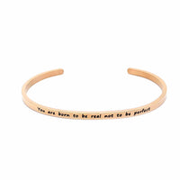Thumbnail for You are born to be real not to be perfect Bracelet 18k Rose Gold Brother & Sisters